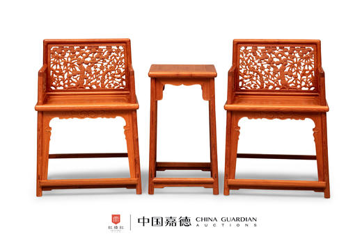 红桥红  家具严选  缅甸花梨（大果紫檀）【岁寒三友 玫瑰椅 三件套】 商品图0