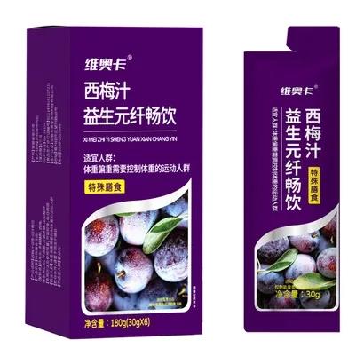 【包邮直发】中国  维奥卡 西梅汁益生元纤畅饮   180g（30g*6） * 2盒 商品图0