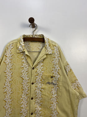 90年代 Vintage RIP CURL 刺绣 100% 全棉 特殊剪裁 夏威夷衫_HWIS(L-XL)