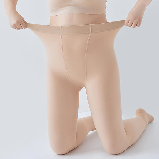 SN-xgdsgw_MINMIN加肥加大码高密水光袜面膜袜打底连裤袜子女肉色光腿神器奶茶 商品图3