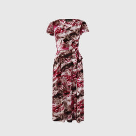 侧腰系带长款韩国针织连衣裙