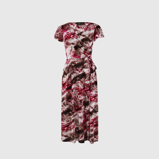 侧腰系带长款韩国针织连衣裙 商品图0