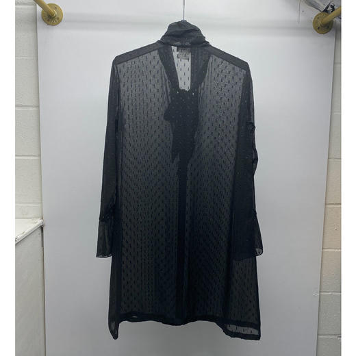 THEORY/希尔瑞 女士单排扣系带雪纺长袖连衣裙 商品图1