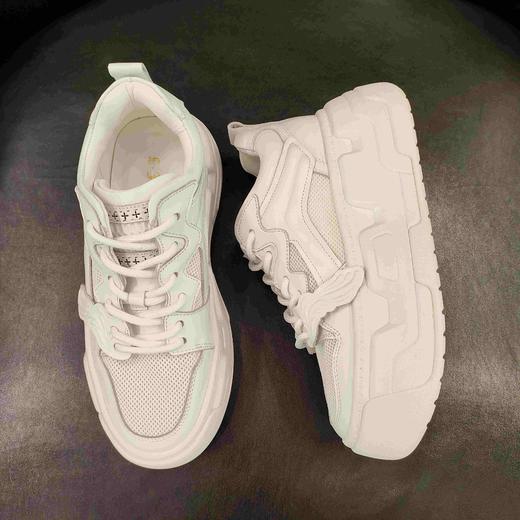 LFGJ 14653时尚厚底网面透气休闲小白鞋 商品图5