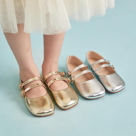 mrbaby女童公主鞋2024春秋款儿童小皮鞋宝宝软底单鞋方头玛丽珍鞋 商品图2