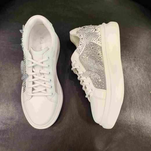 LFGJ 14648蝴蝶水钻透气网面小白鞋 商品图5