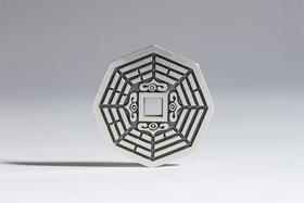 矩德泉坊 纯银手作   八卦纹暗八仙花型（3厘米版）583