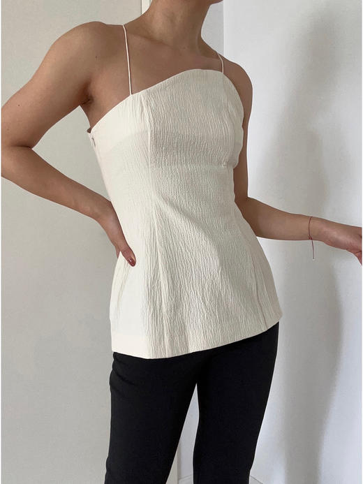 Viktoria Chan | SS23074 Stina bold strap top [吊带露背上衣 黑 / 米白 ] 商品图6