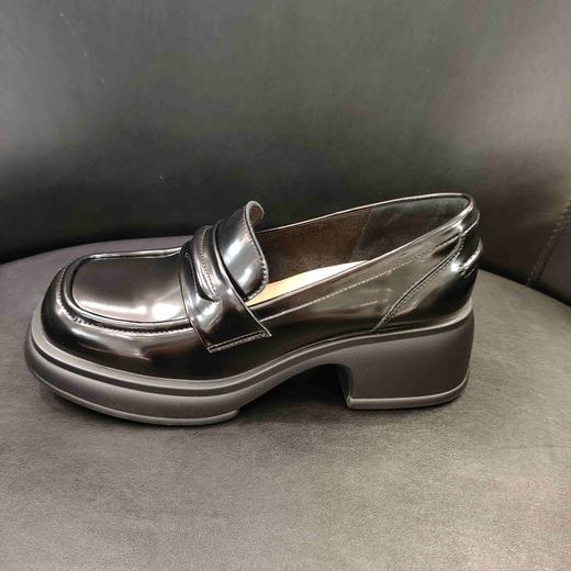 LFGJ 15401超轻真皮厚底英伦乐福鞋百搭小皮鞋一脚蹬单鞋 商品图1