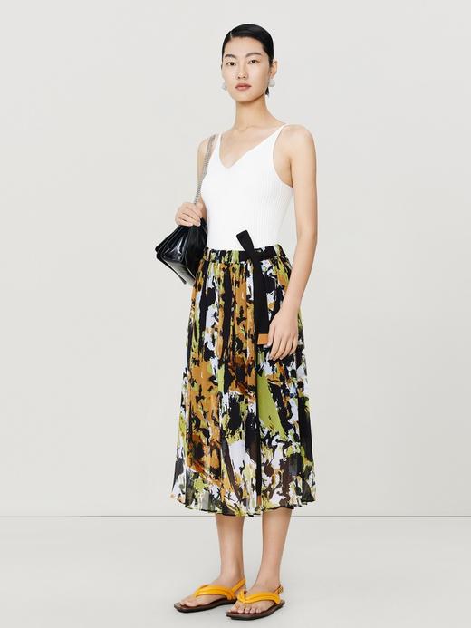 玛丝菲尔白色V领吊带背心A1DE2805M 商品图2