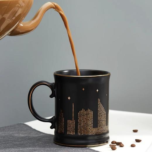 大都会艺术博物馆Logo系列 璀璨建筑黑金彩色陶瓷马克杯 商品图1