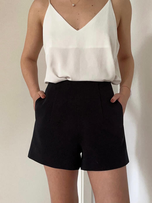 Semplicita | F20 极简西装短裤 [浅米 / 黑藏青] 商品图14