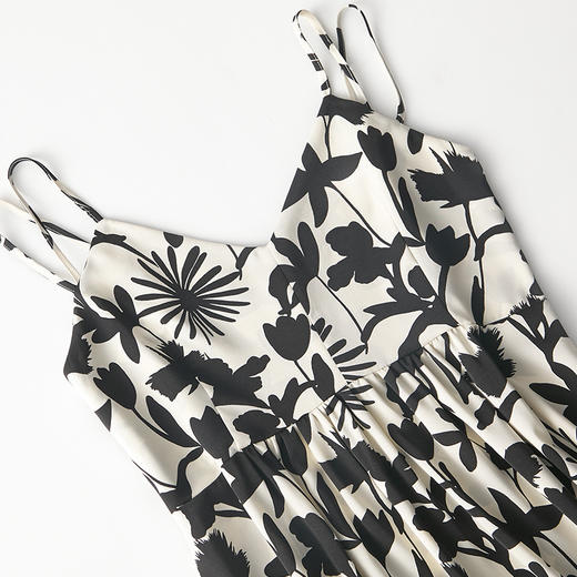 夏季新款，洋气V领吊带中长款雪纺连衣裙成熟风气质宽松裙子女CC-J3439 商品图3