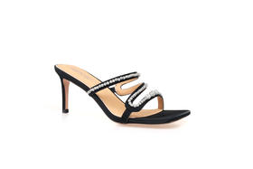 豪麟名鞋奥莱迪嘉女鞋真丝牛皮革凉拖DJYYA31WL030黑色  原价1960元