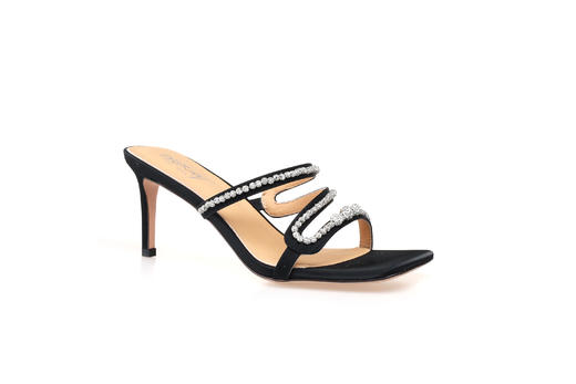 豪麟名鞋奥莱迪嘉女鞋真丝牛皮革凉拖DJYYA31WL030黑色  原价1960元 商品图0