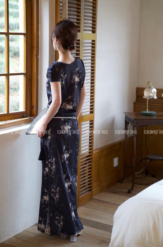 【门店同款】夏季墨染印花不规则连衣裙 150723861 商品图1