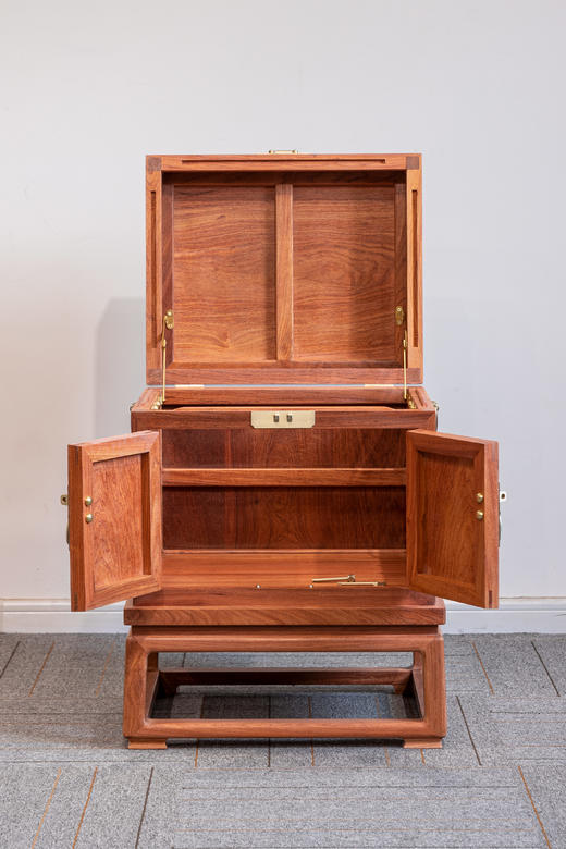 红桥红  家具严选  缅甸花梨（大果紫檀）【64 官皮箱式 茶边柜】 商品图2