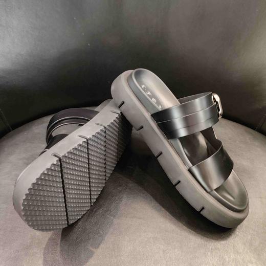 LFGJ 6159金属皮带扣英伦凉拖女厚底休闲拖鞋外穿 商品图3