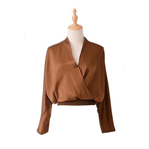 罗纹边斜襟衬衣 商品图1