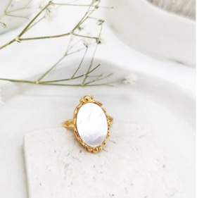 北京仓｜Elise Tsikis-Ligari-白贝母 戒指［法国设计师］