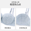 HSIA遐法式阳台杯舒适夹棉围薄款内衣女夏防凸点时尚大胸显小文胸【蔷薇blues】 商品缩略图4