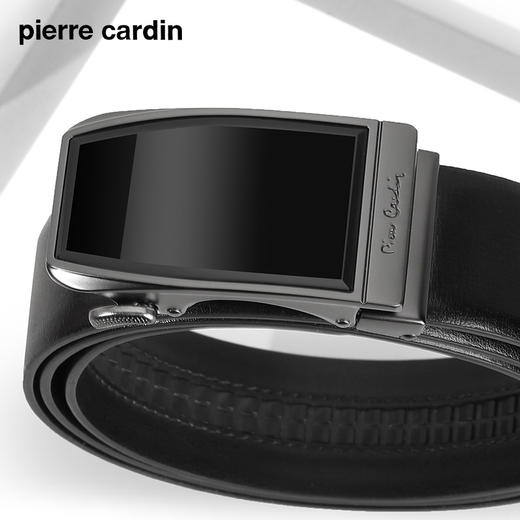 皮尔卡丹男士牛皮皮带时尚镜面商务休闲腰带 商品图0