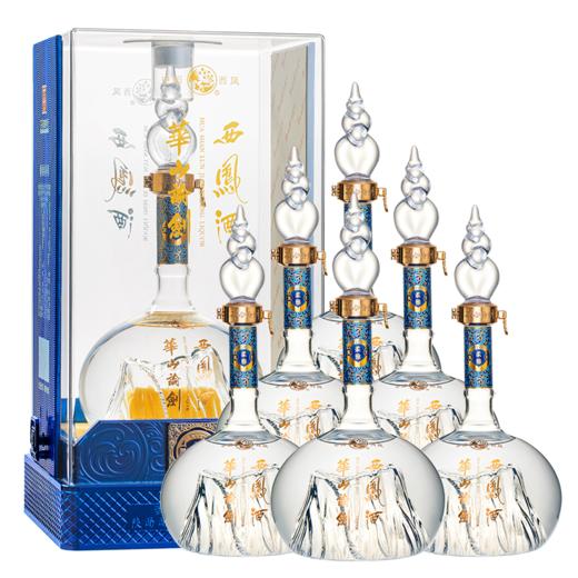 西凤酒 华山论剑（柔雅）蓝标52度凤香型白酒500ml*1瓶/6瓶整箱 商品图2