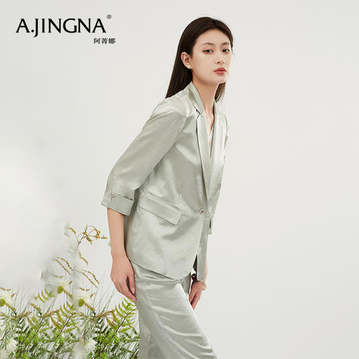 【商场同款】阿菁娜醋酸气质职场西装外套A30X108071 商品图2