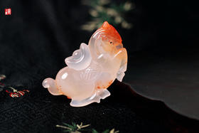 南红冰飘【马上有财】摆件