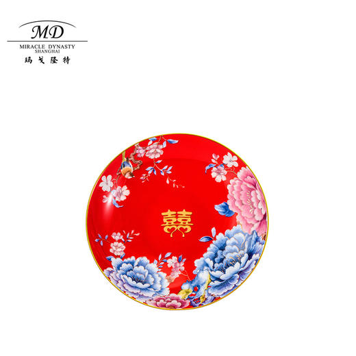 【6F】玛戈隆特盛世牡丹百年好合婚庆高颜值高档轻奢餐具组合套装礼盒装 商品图3