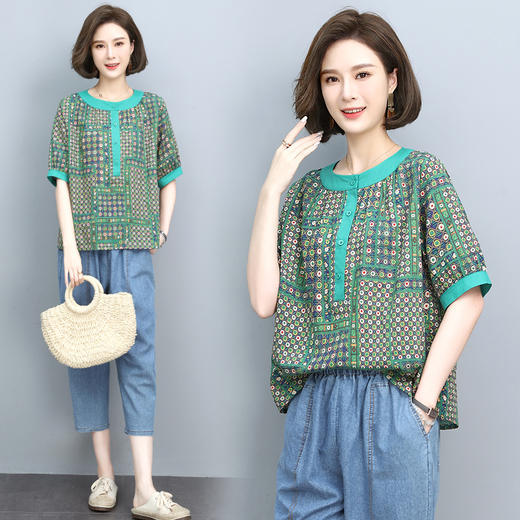 时尚印花，气质休闲两件套HR-YLDS8839 商品图6