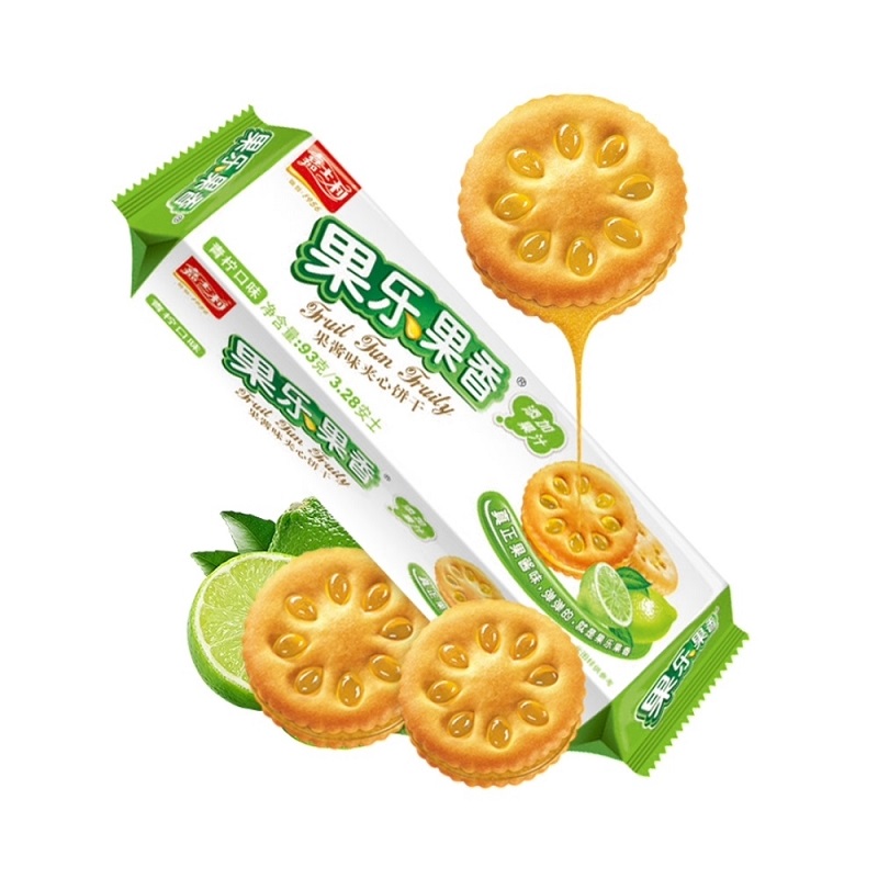 嘉士利果乐果香青柠味夹心饼干93g（6901180973785）