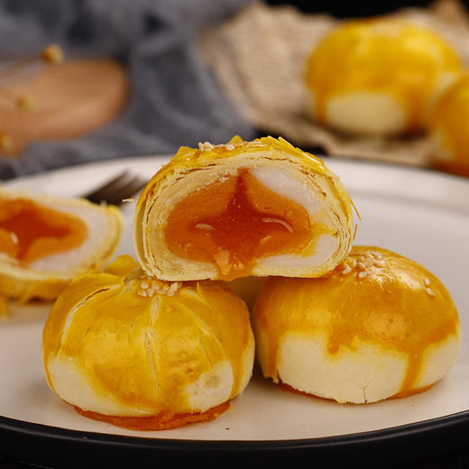 桂艺坊佑晨光-流心奶黄酥330g*2牛皮纸盒装 商品图0