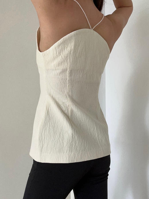 Viktoria Chan | SS23074 Stina bold strap top [吊带露背上衣 黑 / 米白 ] 商品图2