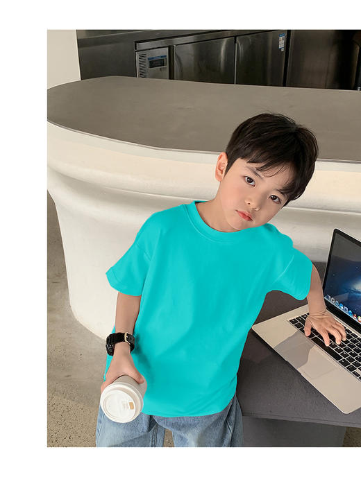 【49.9/2件】男女纯棉夏季半袖上衣 中大童短袖 90-170码可选 高品质儿童棉质短袖上衣 儿童t恤宝宝衣服 商品图7