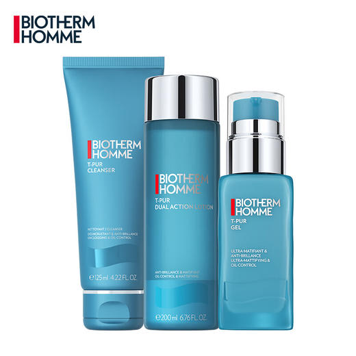 【限时折扣】Biotherm碧欧泉清爽控油男士三件套（爽肤水200ml+乳液50ml+洁面125ml） 商品图1