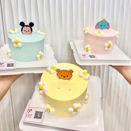 4英寸梦幻迪士尼水果蛋糕（提前1天预定）小卡片随机 商品图0