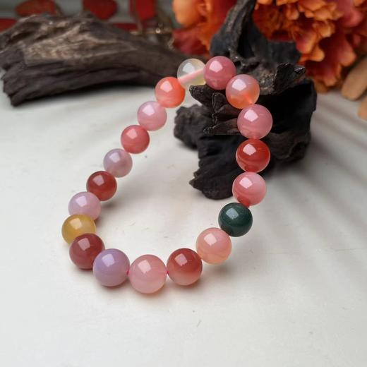 盐源玛瑙手串-单圈多宝圆珠 商品图0