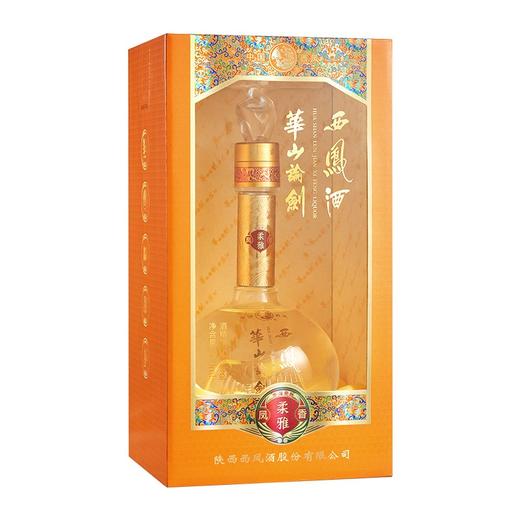 西凤酒 华山论剑（柔雅）橙标52度凤香型白酒500ml*1瓶/6瓶整箱 商品图1