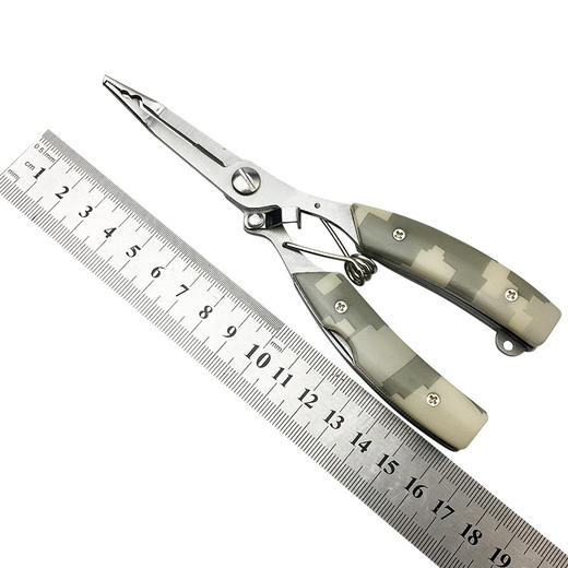 「多功能路亚钳」迷彩路亚钳不锈钢多功能钓鱼剪开环器剪线控鱼摘钩钳渔具垂钓用品 商品图4