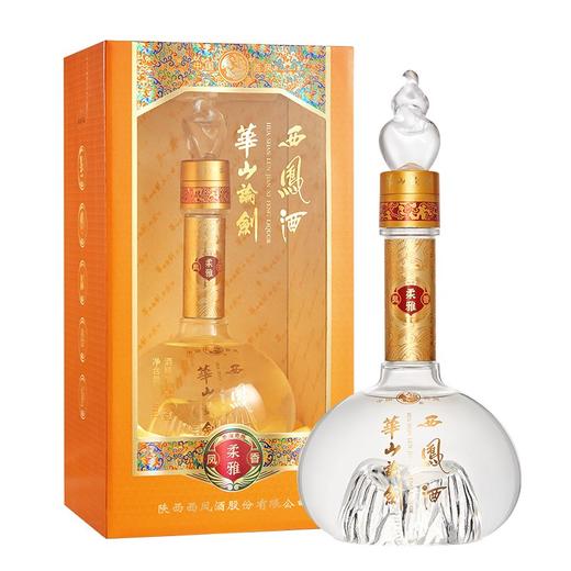 西凤酒 华山论剑（柔雅）橙标52度凤香型白酒500ml*1瓶/6瓶整箱 商品图0