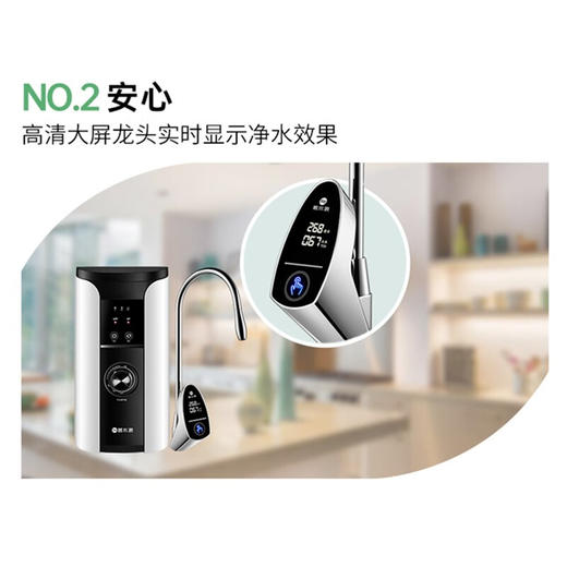 【门店同款】碧水源净水器 家用直饮纳滤净水机 TDS实时显示可调节废水比厨下式D601 商品图3