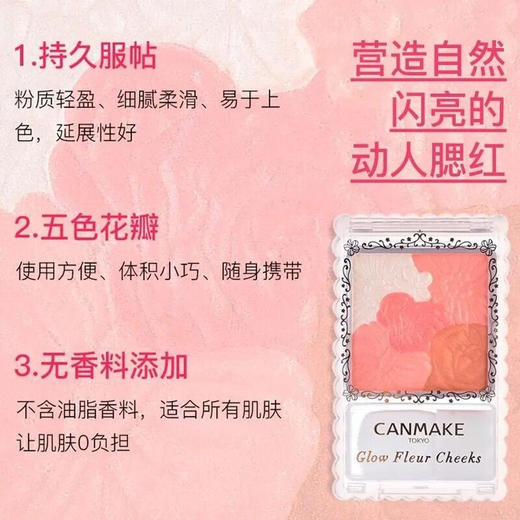 【保税仓】Canmake五色珠光花瓣腮红B01 商品图3