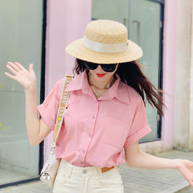 【百图lulu定制】【俏佳人衬衫】宽松插肩袖 不挑身材 翻折袖口 大口袋衬衫