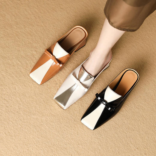 粗跟方头凉鞋，时尚百搭包头中跟凉拖鞋BY-H1979 商品图1