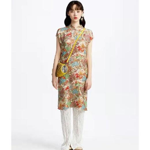 南二楼渔牌2023年夏印花旗袍连衣裙FGHA0019精品女装 商品图0