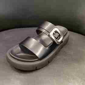 LFGJ 6159金属皮带扣英伦凉拖女厚底休闲拖鞋外穿