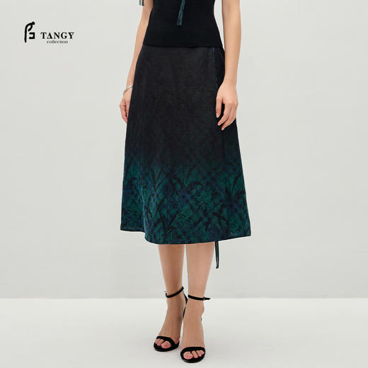 TANGY Collection/天意精品莨绸吊染半裙 商品图0