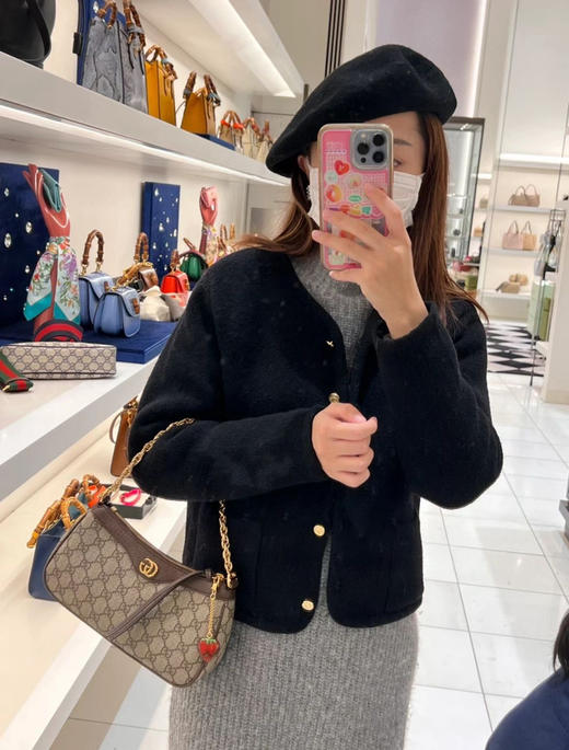 原厂皮草莓麻将包 商品图11