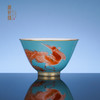 绿地粉彩矾红描金凤凰纹杯 商品缩略图0